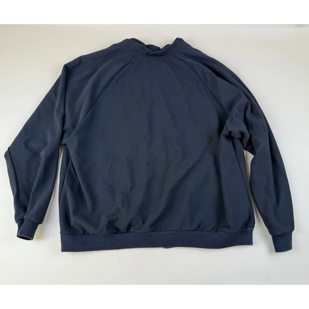 Floral Boho‎ Bomber Jacket Rose Embroidered Black Zip Up L Worthington